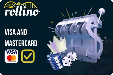 Visa Mastercard deposit interface at rollino online casino with 3D Secure verification for UK players